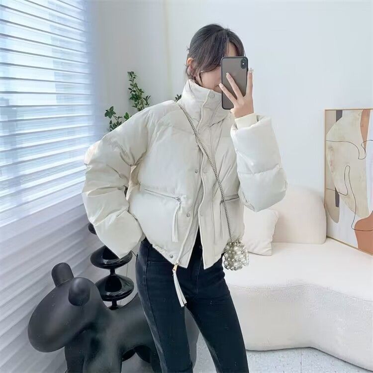 韓系短款麵包外套