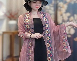百搭繡花披肩